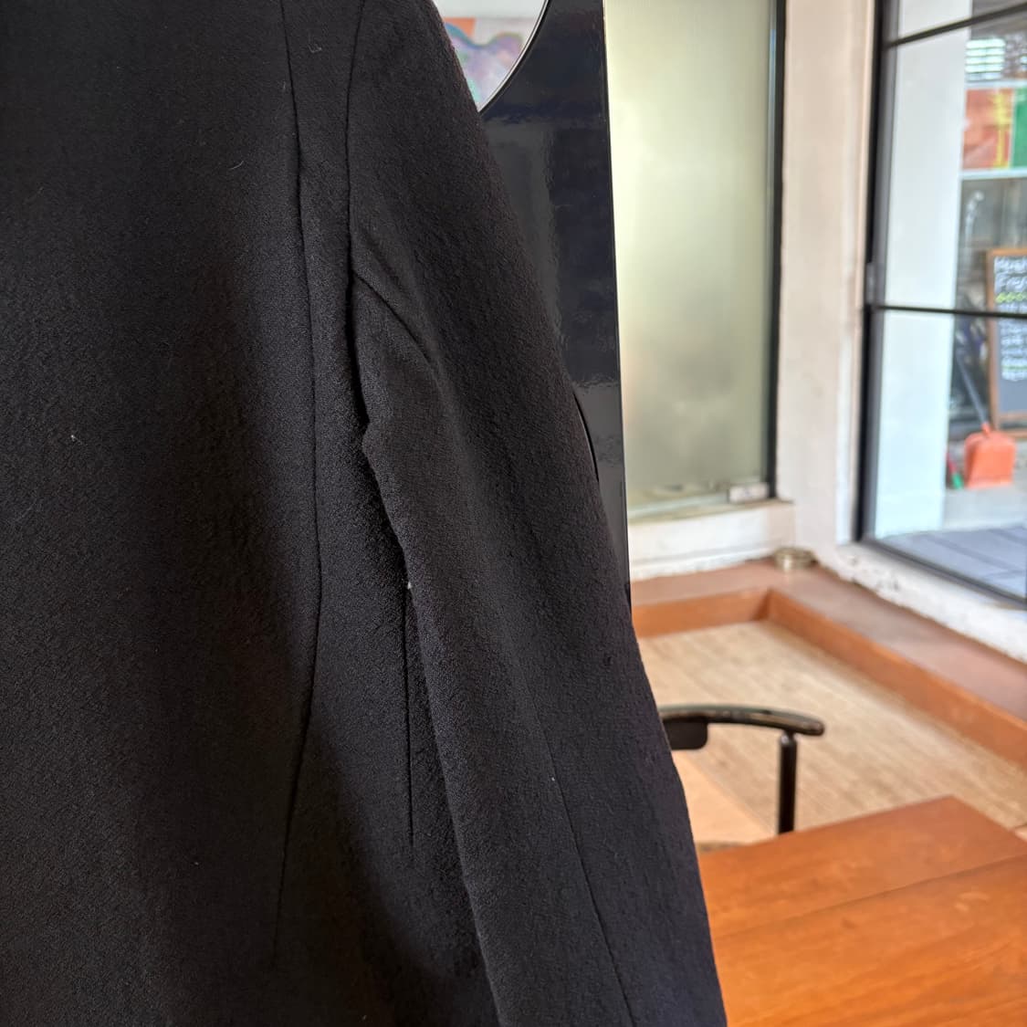 Y’s 울 스탠드 카라 하이넥 코트 상품이미지5