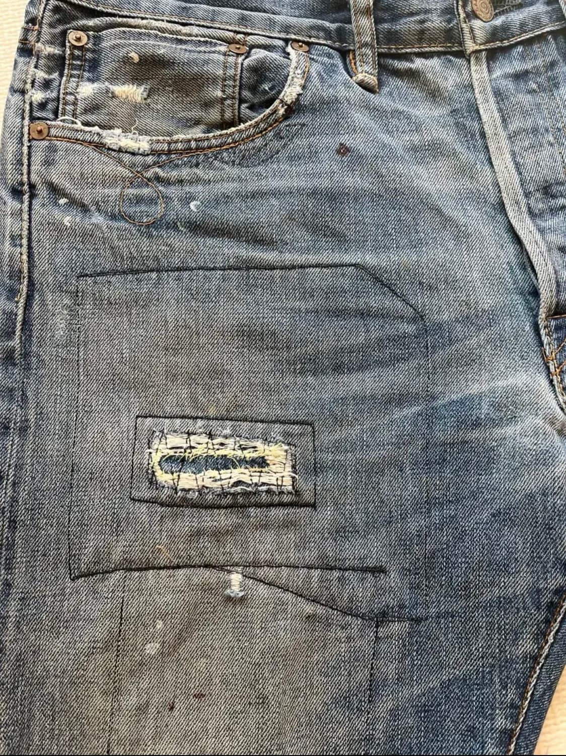 RRL VINTAGE REPAIRED SELVEDGE JEANS 상품이미지4