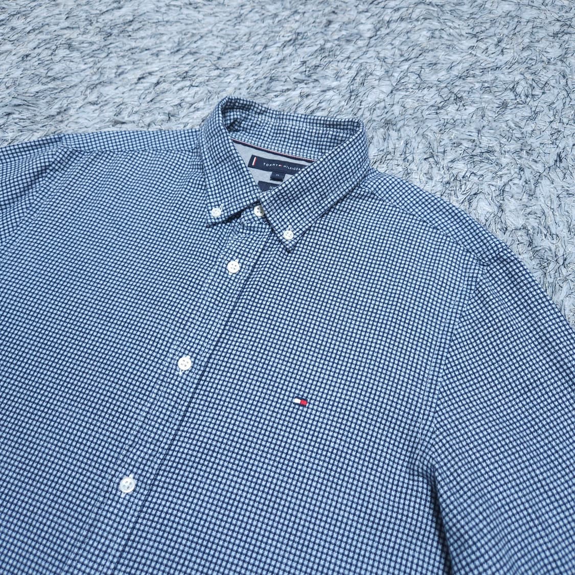 타미힐피거) M 남자 슬림핏 춘추 체크셔츠남방 / 왕눈이샵 상품이미지4