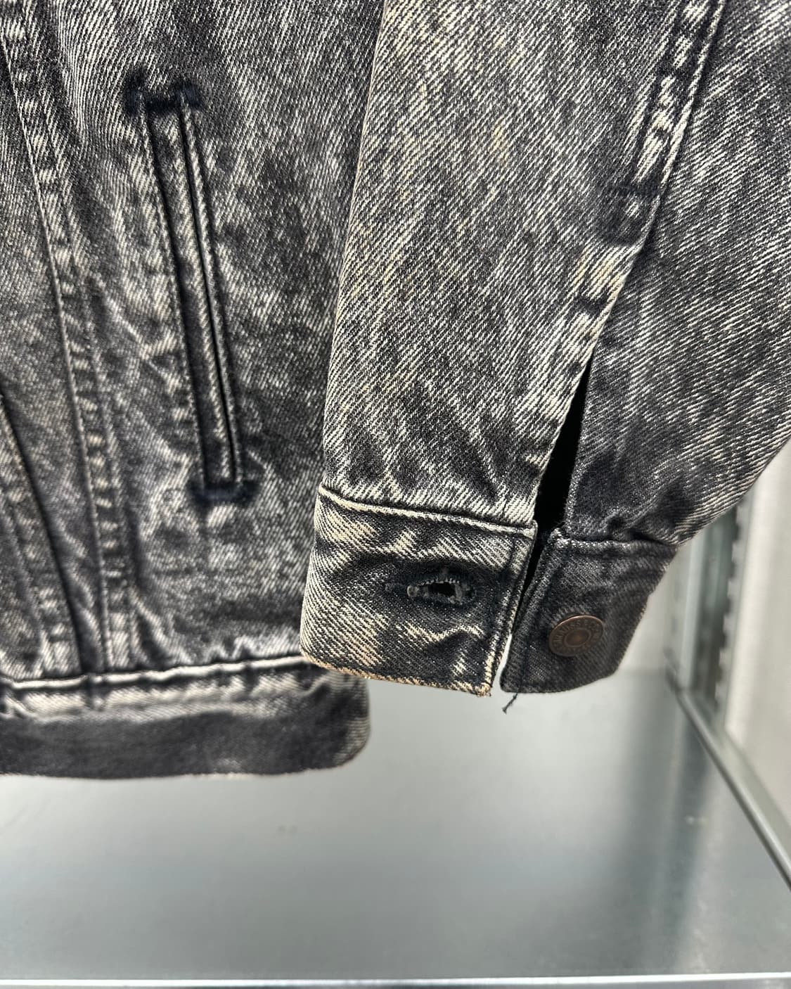 (WOMEN)80'S 리바이스 USA 흑청자켓-M1408 상품이미지3