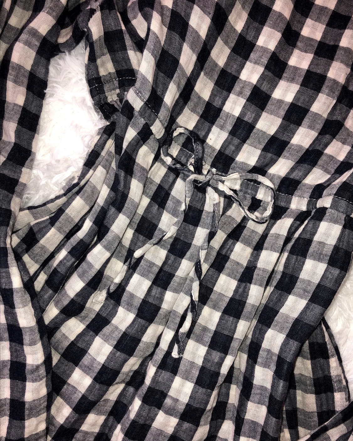 check lace ribbon top 상품이미지3