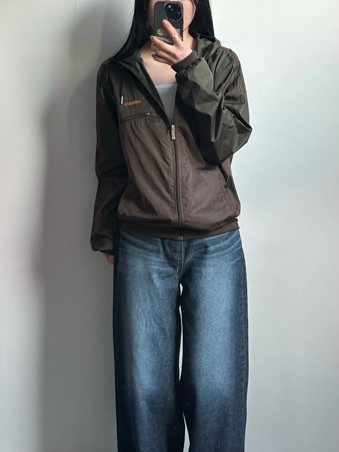 아디다스 오리지널 카키브라운 바람막이 자켓 상품이미지1