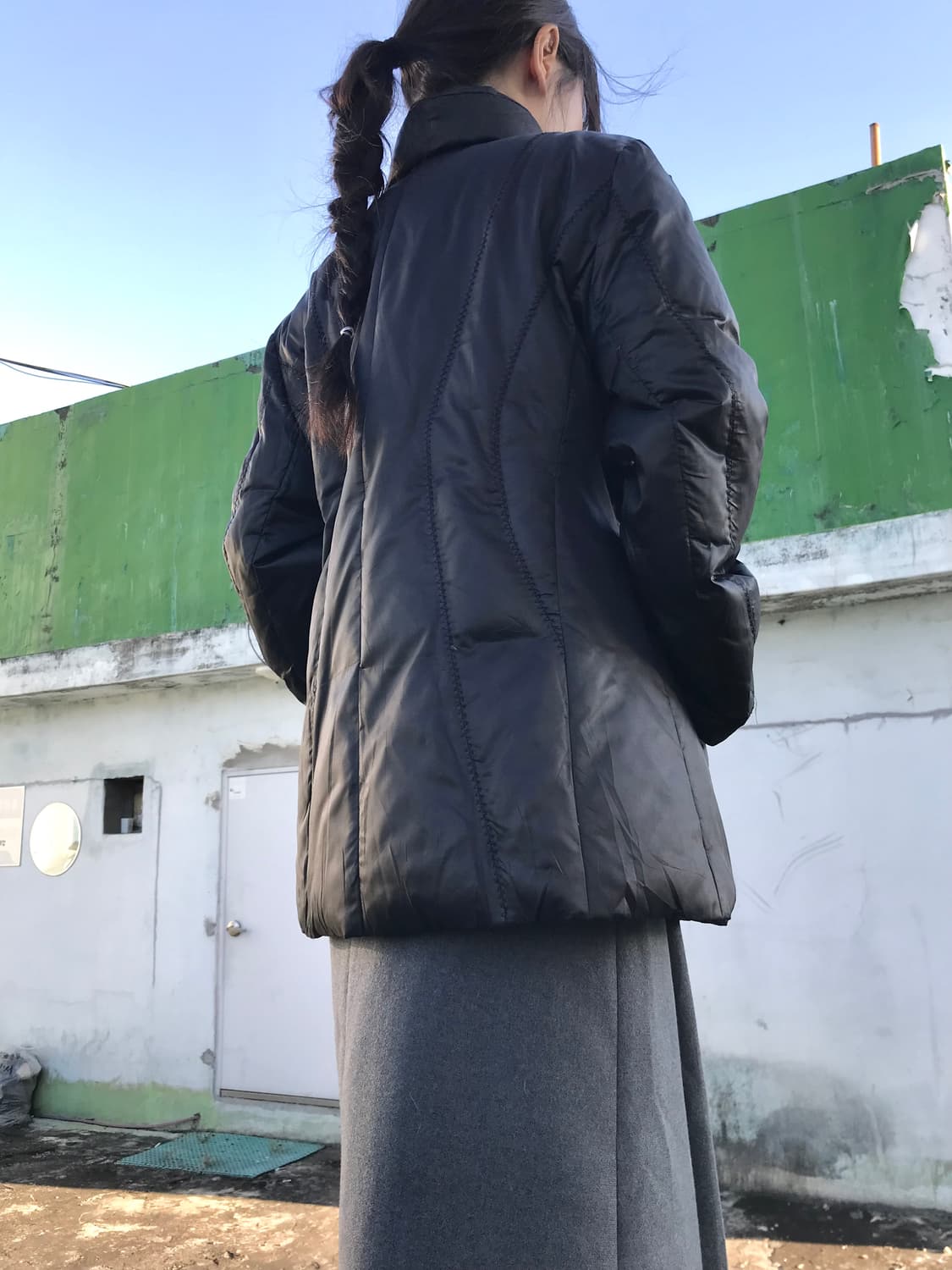 블랙 스티치 라이트 패딩 상품이미지2