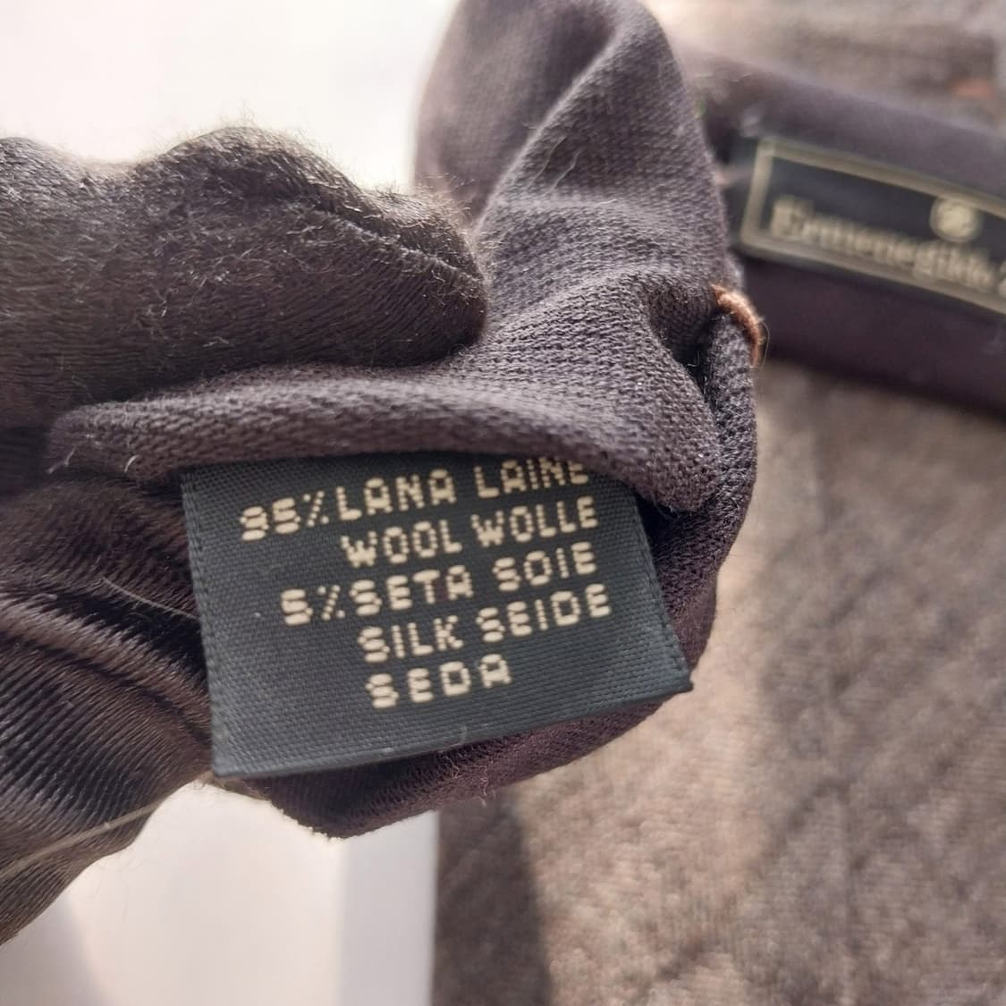 제냐 울 실크 브라운 솔리드 넥타이 8.7cm A+등급 K1816
 상품이미지9