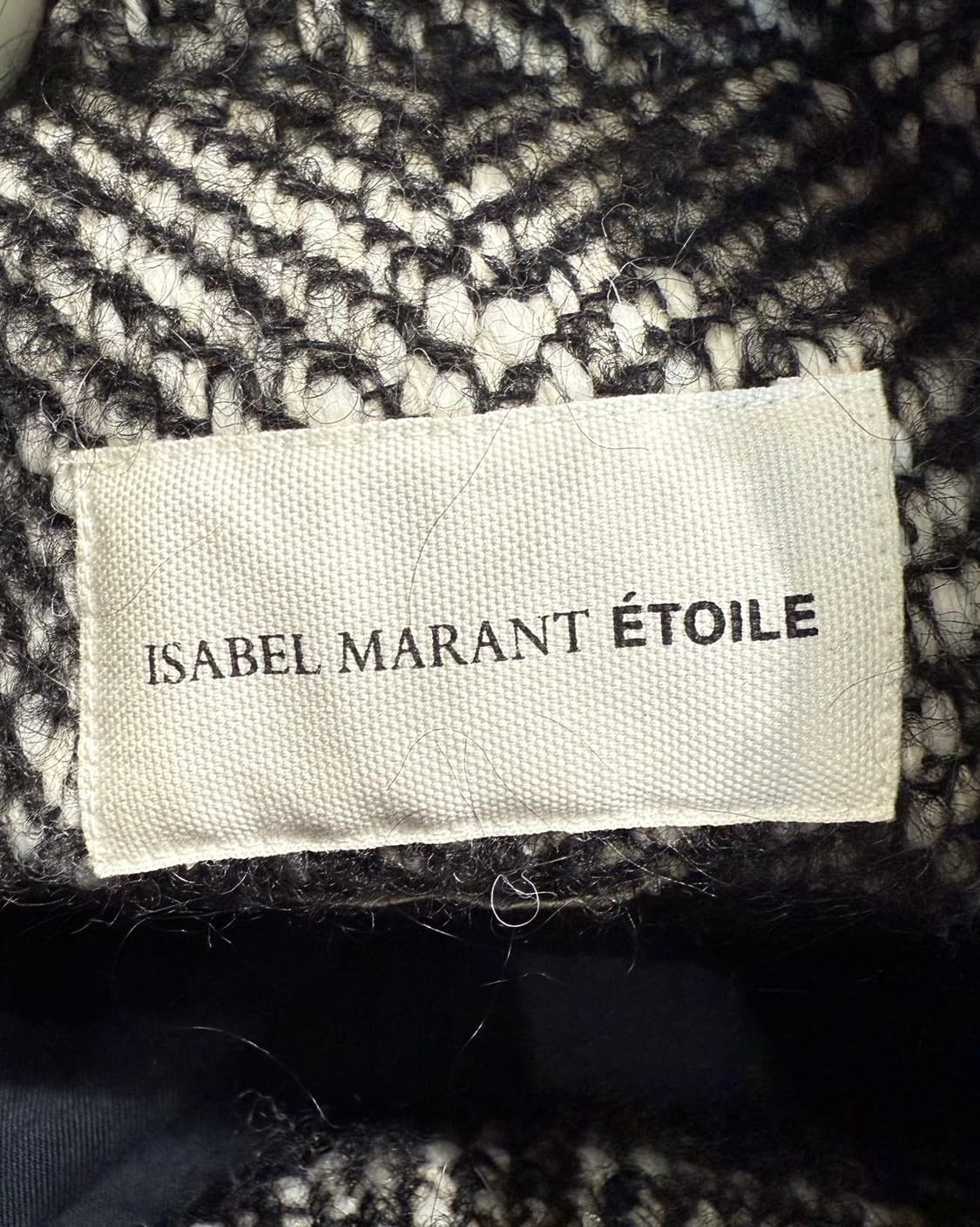 이자벨마랑 블랙 멀티울 헤링본 코트  상품이미지8