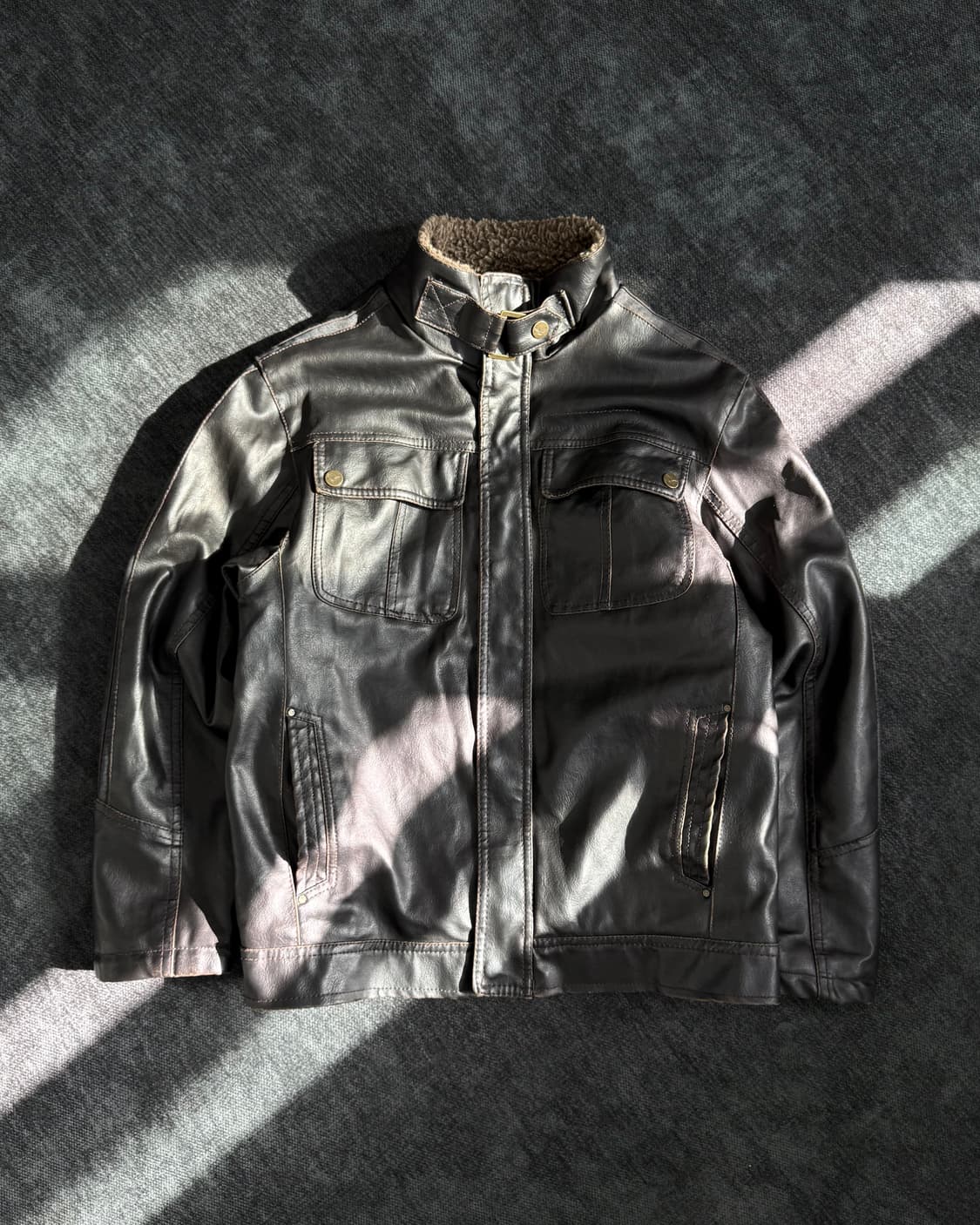 hawkeandco faux leather jacket 상품이미지1