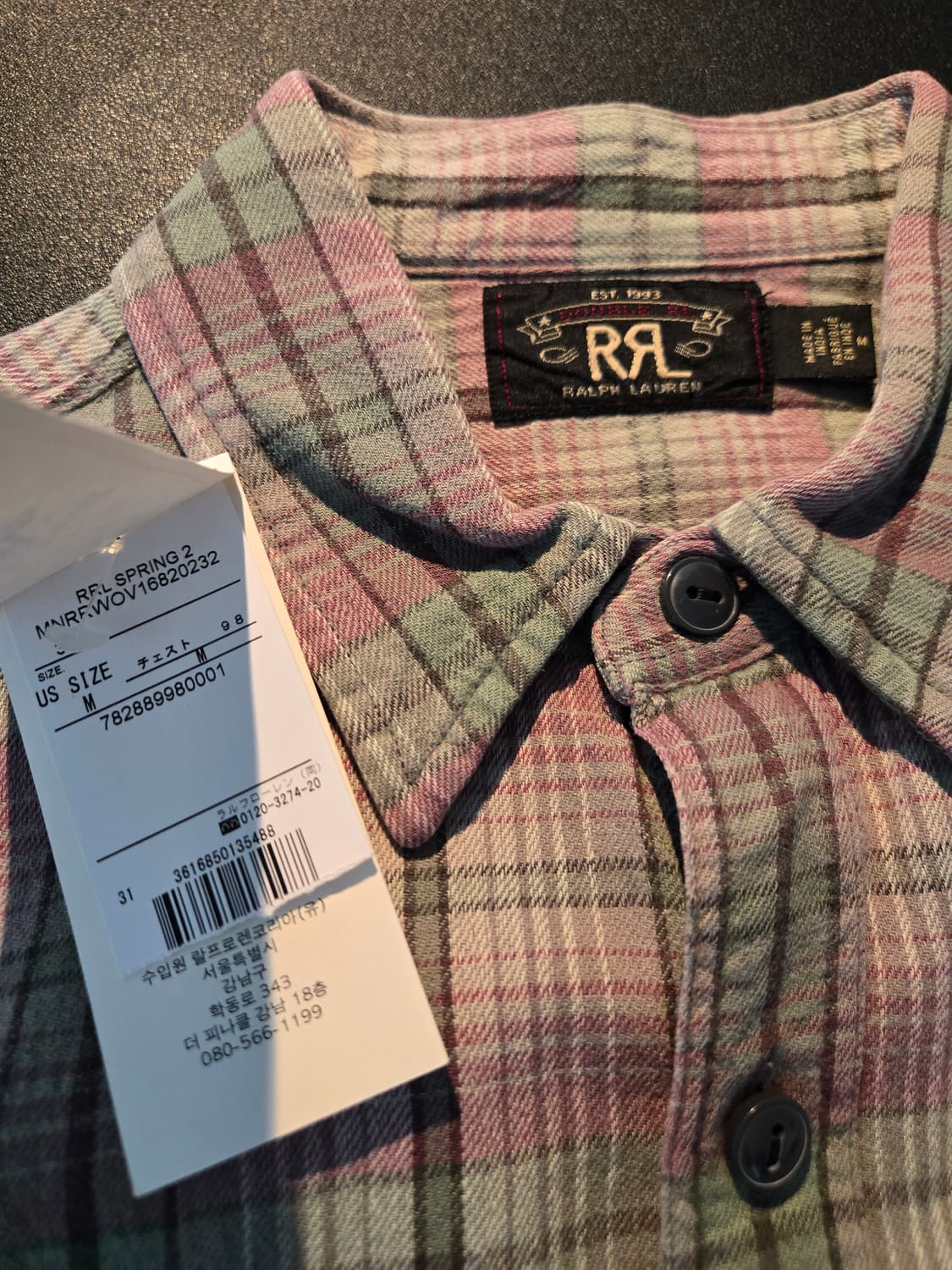 RRL 체크 트월 워크 셔츠 상품이미지2