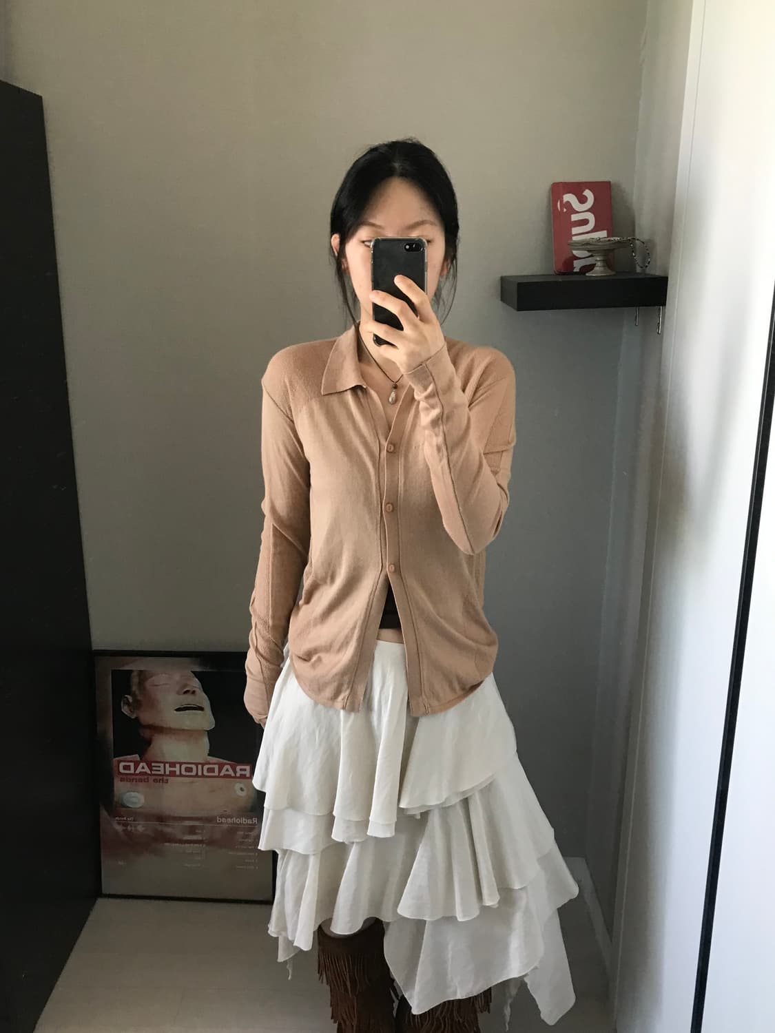 미스치프 라이트 웨이트 니트 롬버스 셔츠 상품이미지1