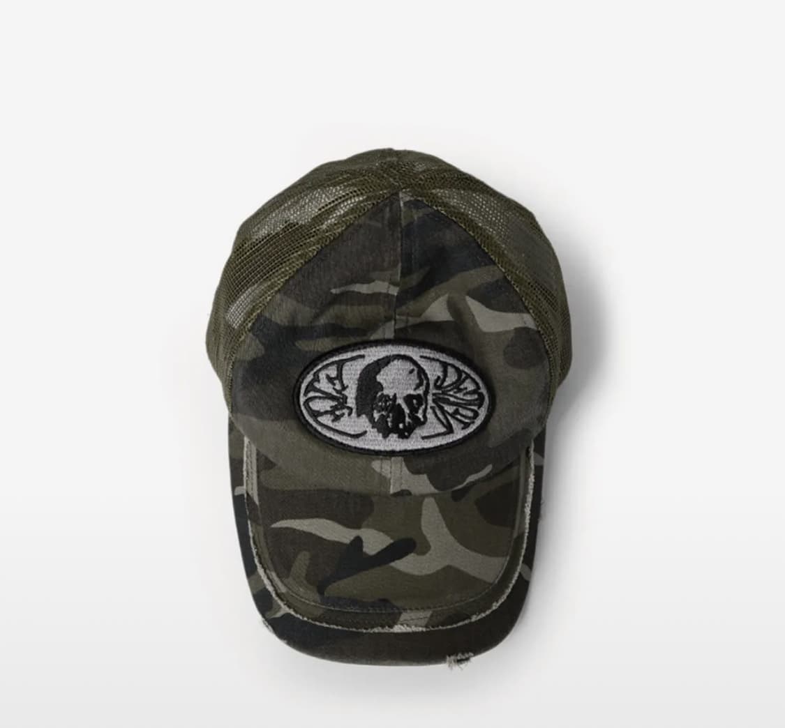 L) etce 카모 스컬 패치 메쉬캡 모자 상품이미지1