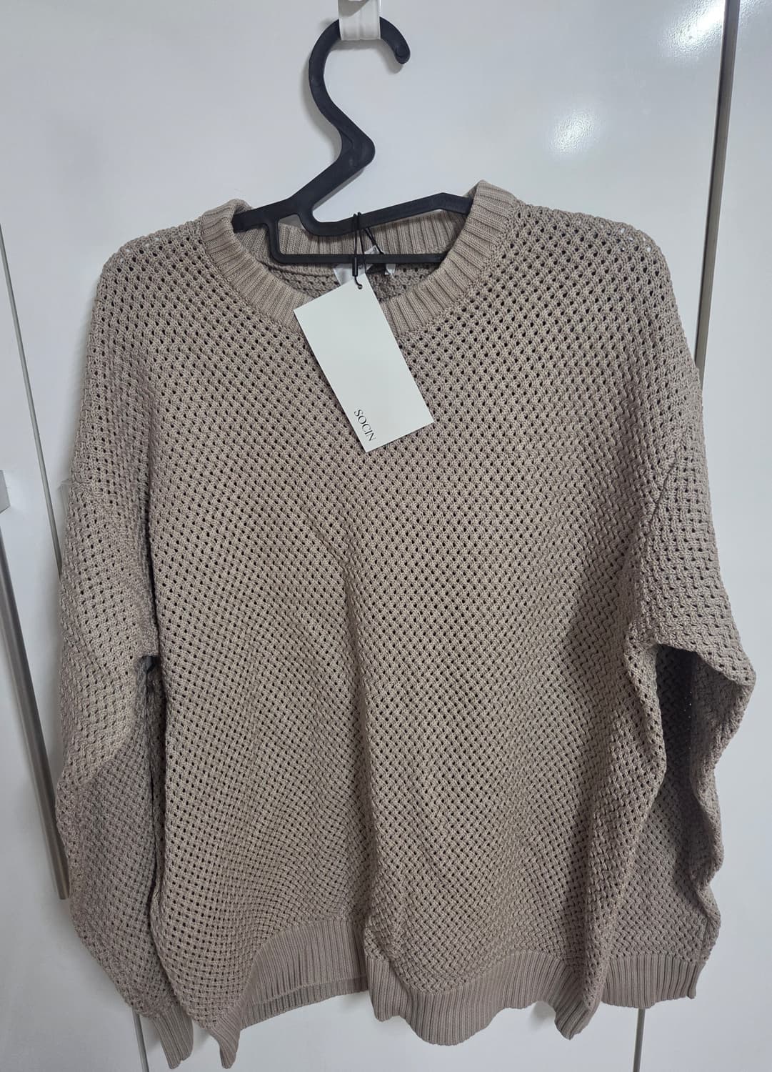 (새제품) 소신 퓨어 코튼 니트 베이지 L 상품이미지4