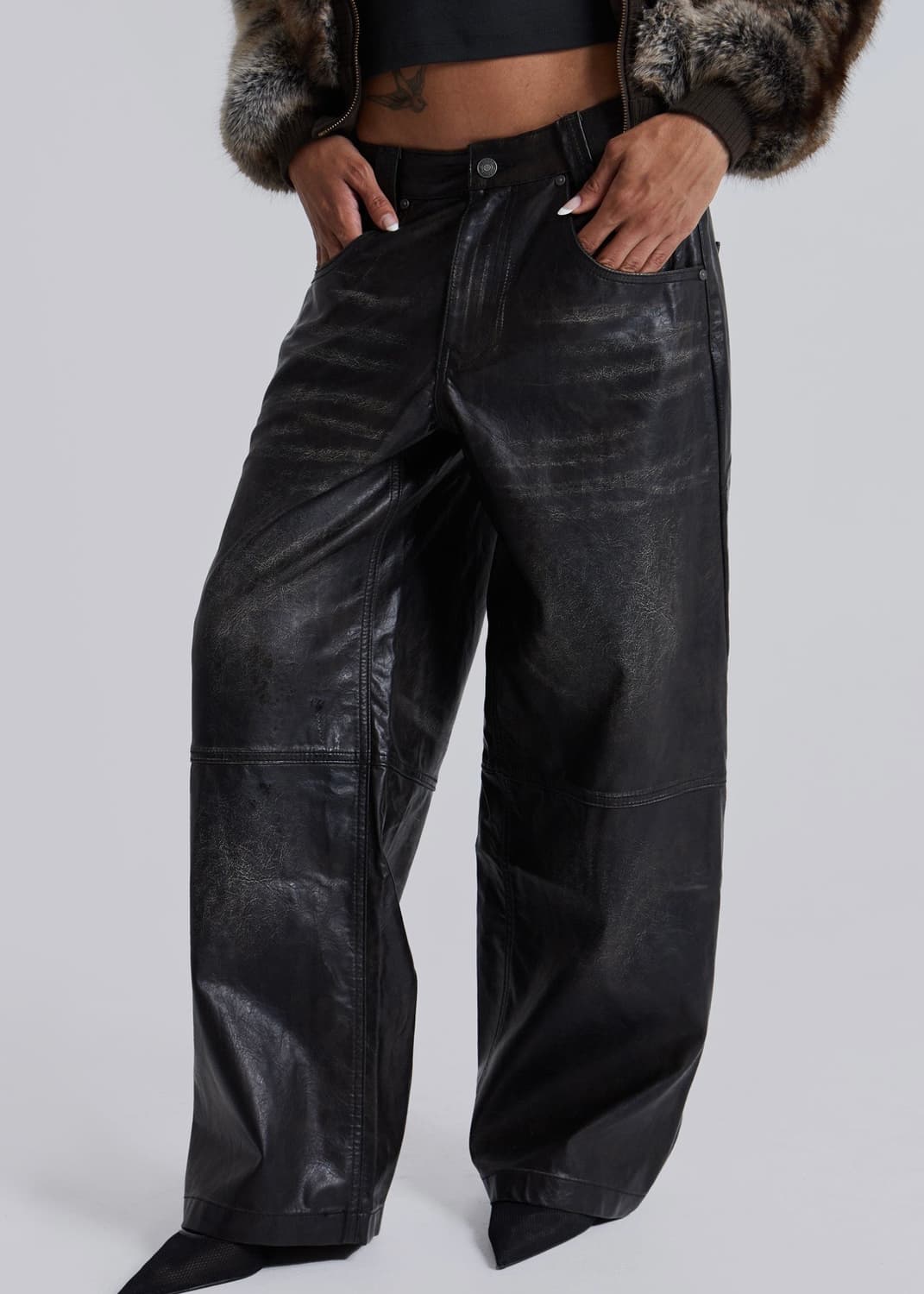 제이디드런던 Ash Faux Leather 콜로수스 트라우저 상품이미지2