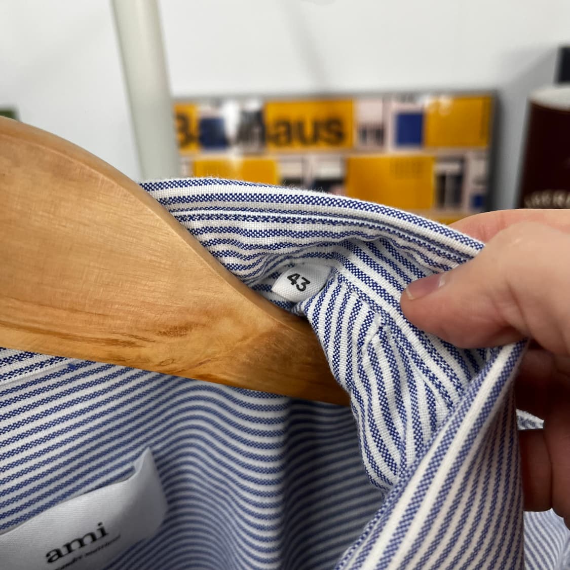 아미 스트라이프 버튼다운 옥스포드 셔츠 43 상품이미지5