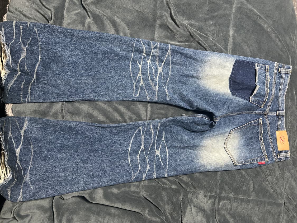 레씨토 Cat Washing 데미지 플레어 데님 상품이미지4