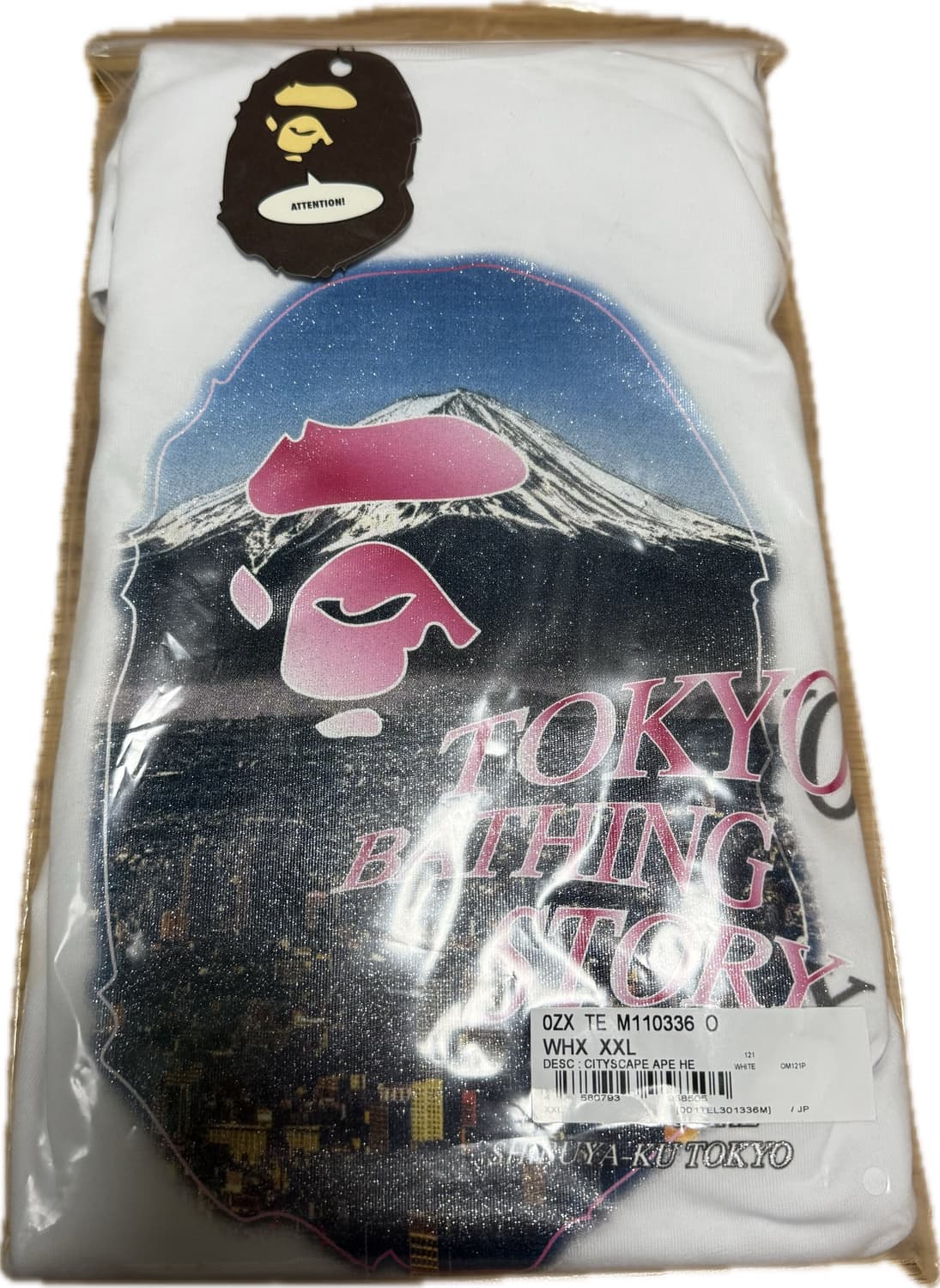 베이프 시티스케이프 에이프 헤드 릴렉스드 핏 티셔츠 화이트 상품이미지2