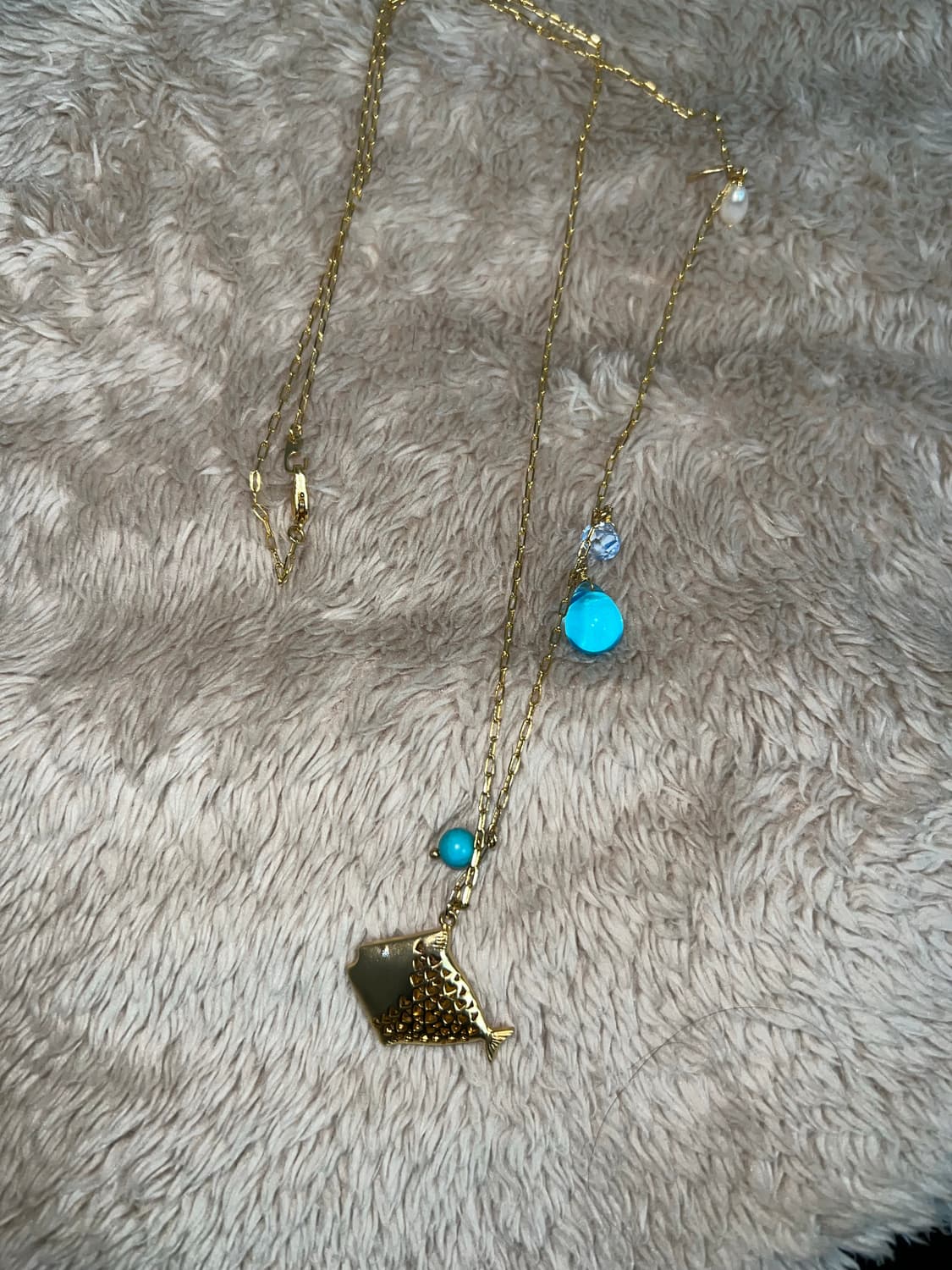 골드 챰 물고기 목걸이 상품이미지1