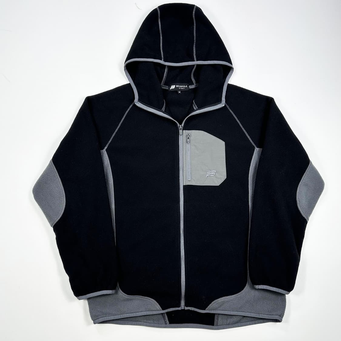 빈폴 스포츠 고프코어 플리스 후드집업 블랙 그레이 L 상품이미지1