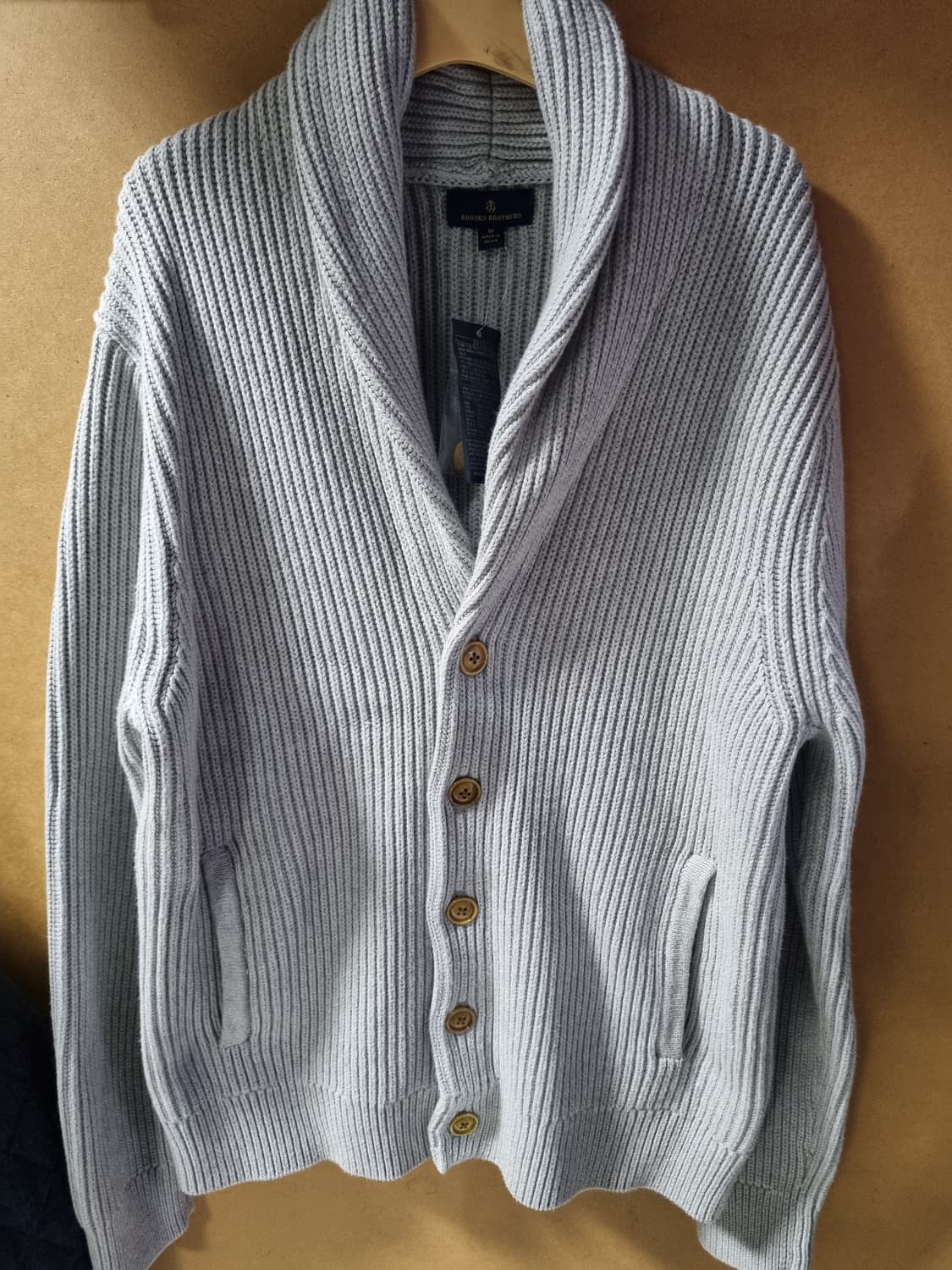 브룩스브라더스 남성 숄카라 립 숄 가디건 상품이미지1