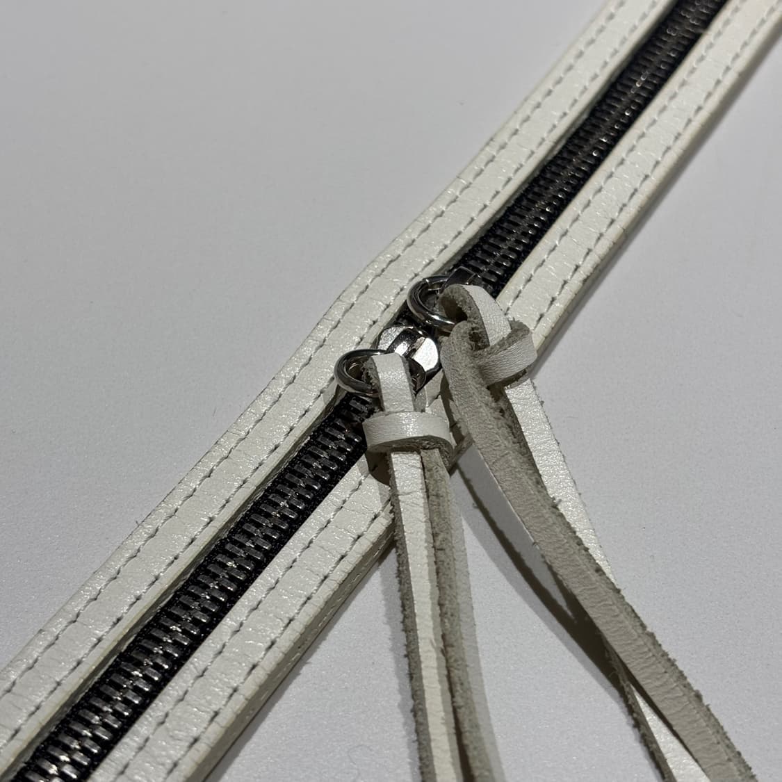 요지 야마모토 와이즈 zip 화이트 벨트 상품이미지4