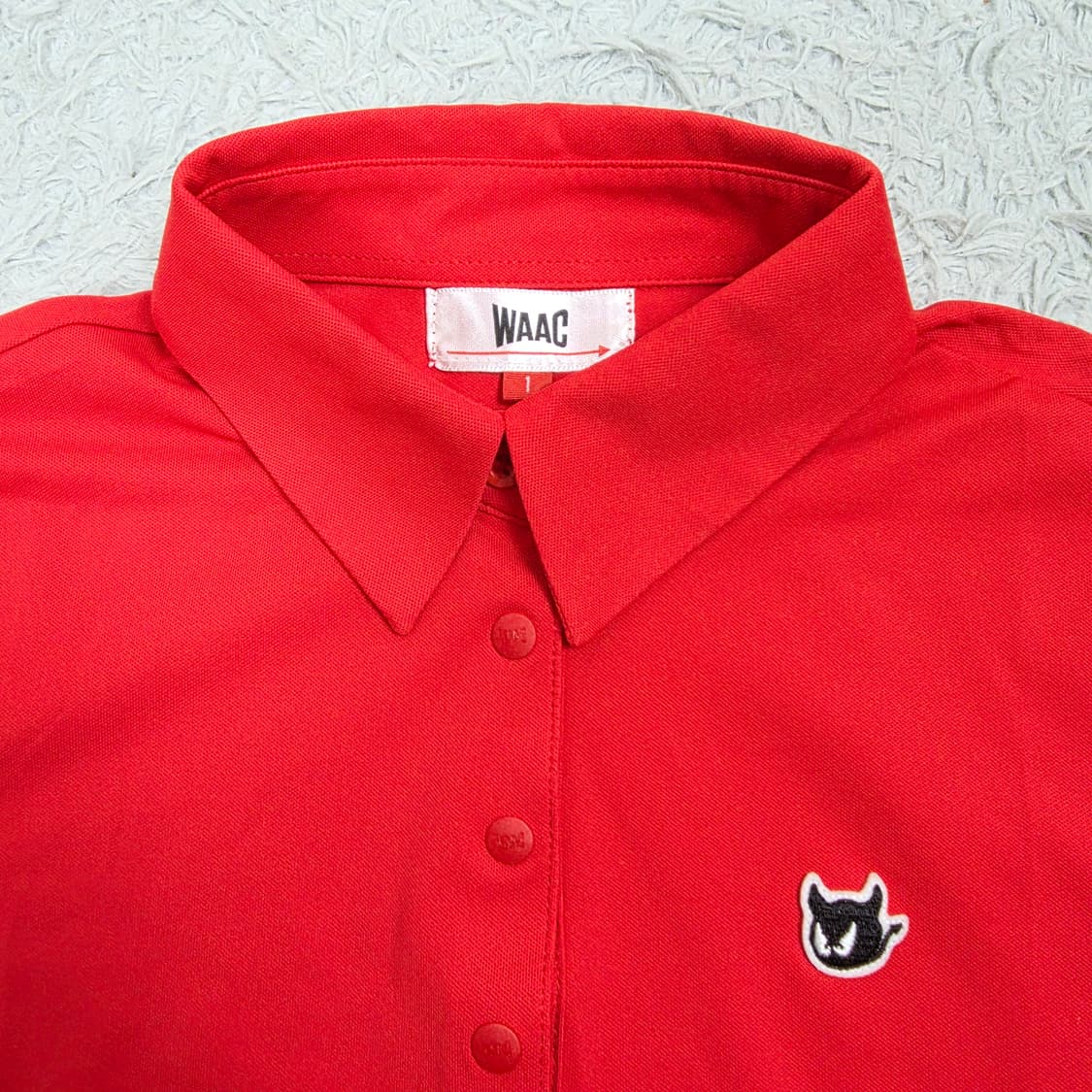 WACC 왁 여성 신품급 골프 피케티셔츠 레드 1호(S) 상품이미지4