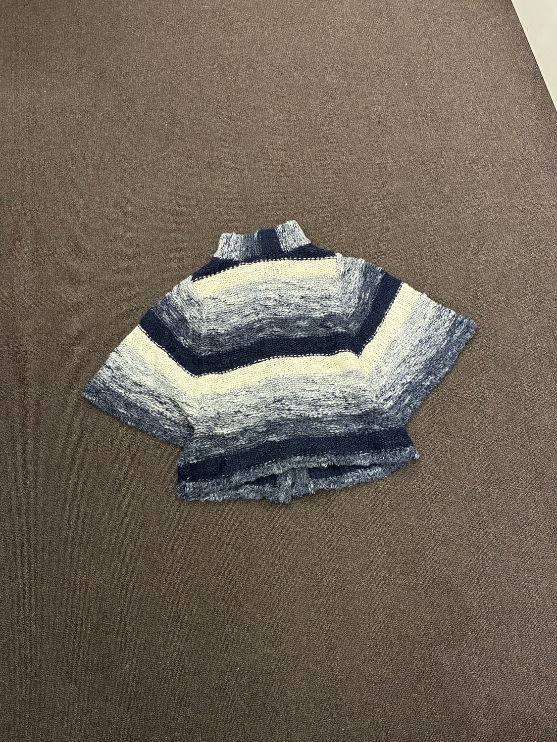 M-L)Japanese vintage 여성 줄무늬 반팔 니트 가디건 상품이미지8