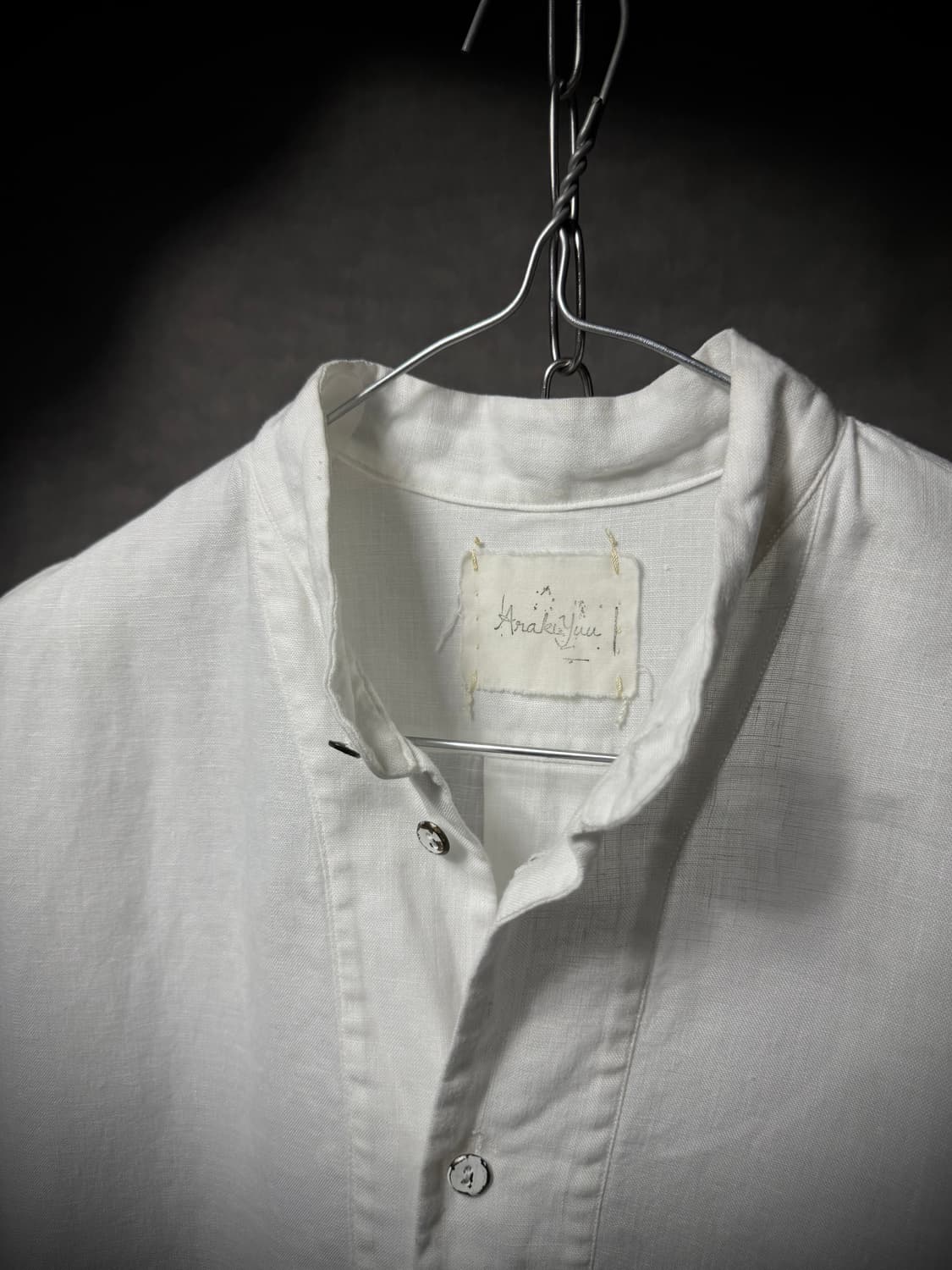Araki Yuu Raw-hem Linen Pullover Shirt   상품이미지6