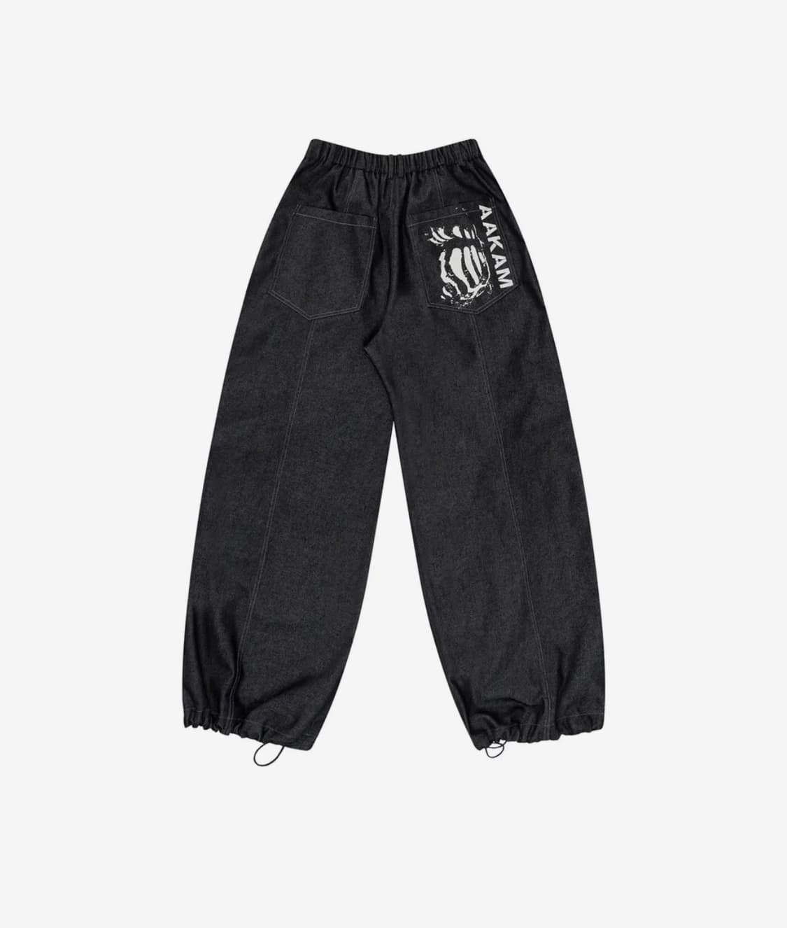 Knee Pin-tuck Printed Denim Pants 상품이미지2