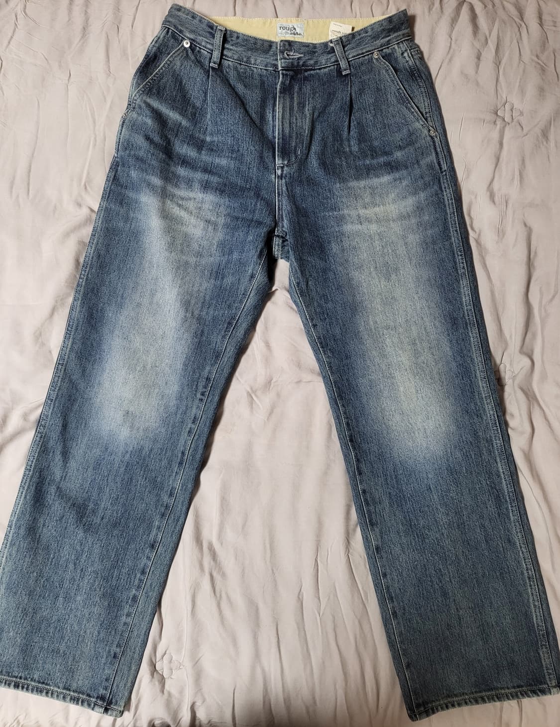 [1] 러프사이드 드레이프 데님 미디엄블루 상품이미지2