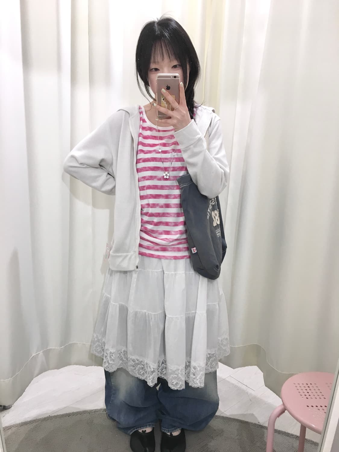 stripe hagumi sleeveless 상품이미지3