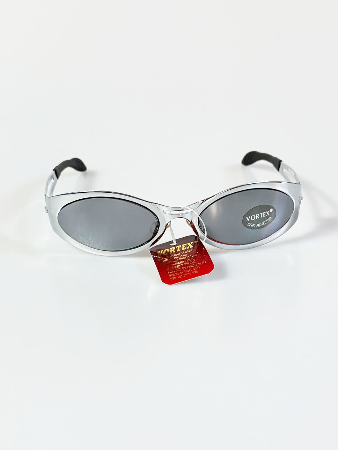 VORTEX 실버 메탈릭 오벌 프레임 빈티지 선글라스 상품이미지2
