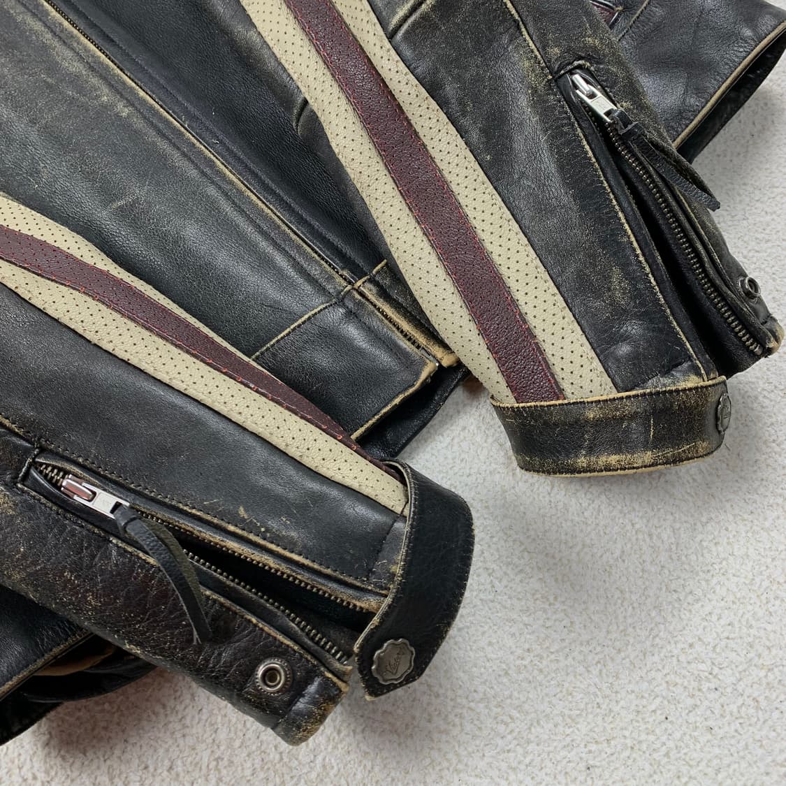 빅토리 모터사이클 빈티지 소가죽 레더자켓 상품이미지3