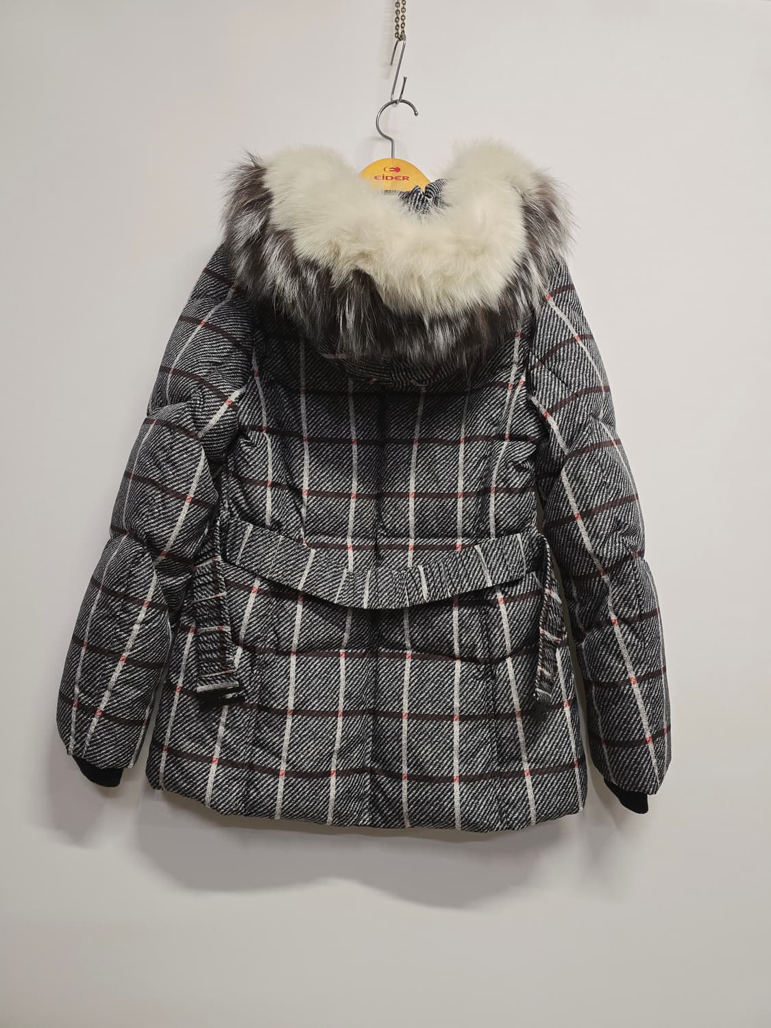 조이너스 체크 폭스퍼후드 다운패딩 점퍼66 상품이미지5