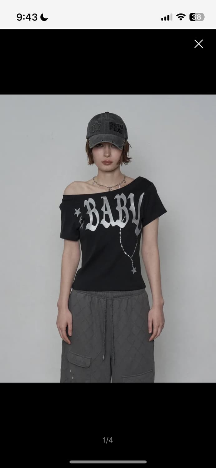 셋업이엑스이 BABY WIDE NECK TOP 원숄더 상품이미지1