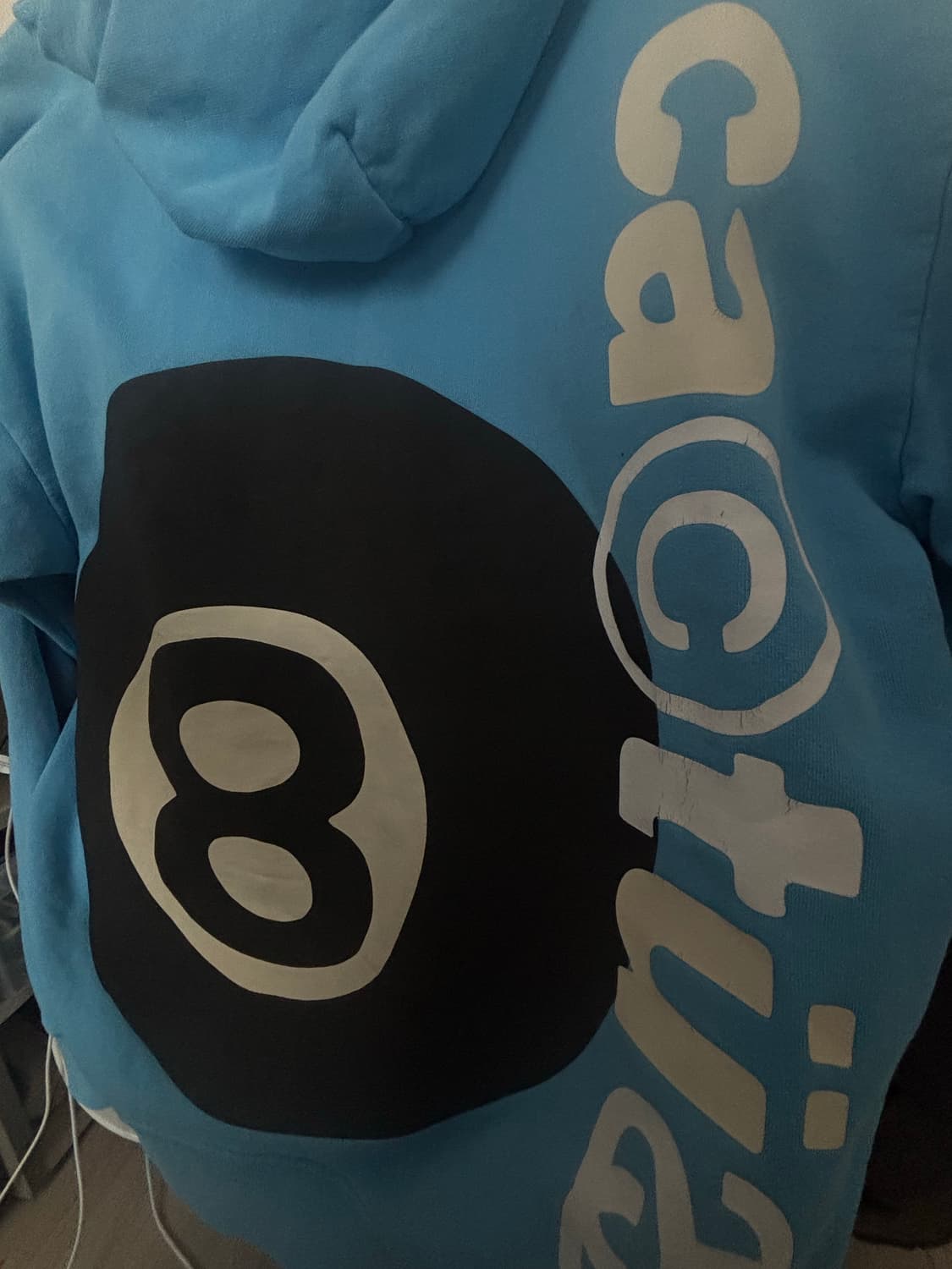 스투시 x CPFM 8볼 피그먼트 다이드 후드 블루  상품이미지6