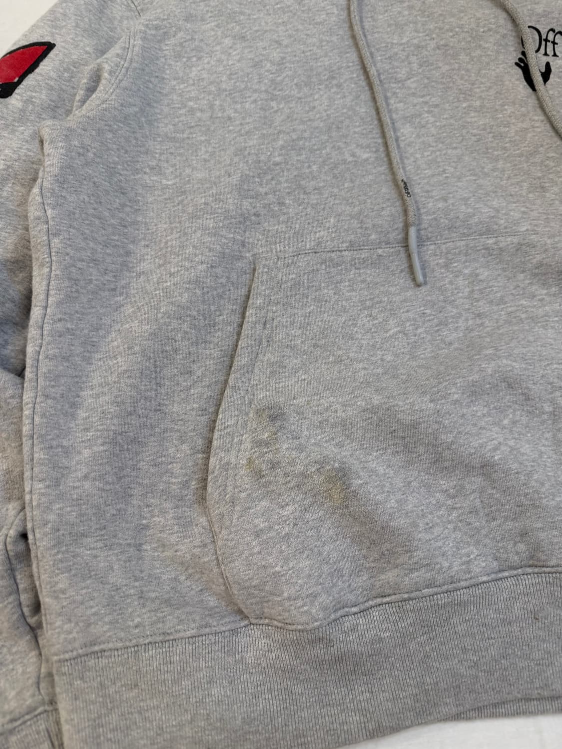 오프화이트 21FW 마커 애로우 후드티 그레이 상품이미지3