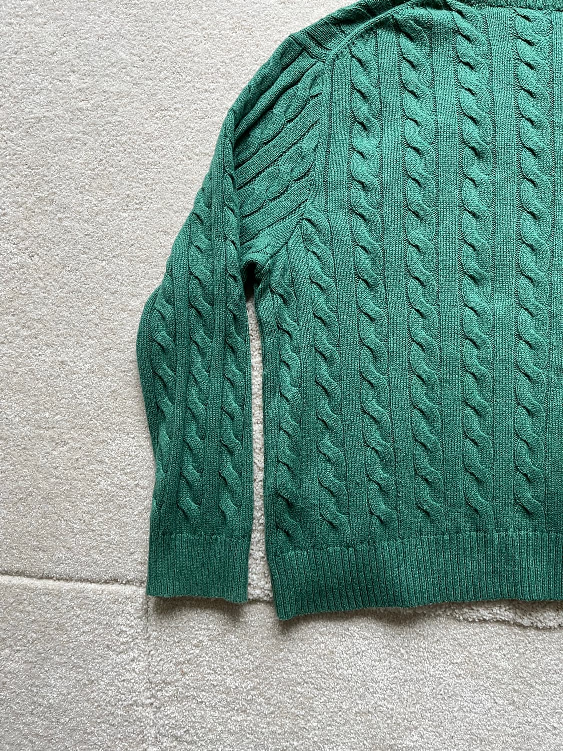 폴로 랄프로렌 케이블 니트 스웨터 그린 (105-110) 상품이미지9