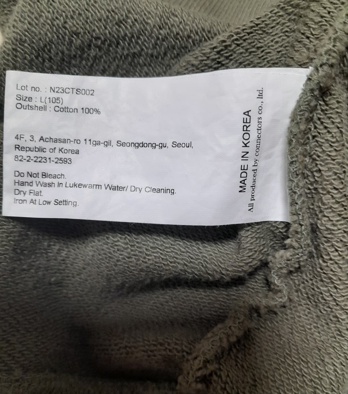 💥유니폼브릿지 에어포스 헤비 스웻셔츠 카키 (L) 
 상품이미지10