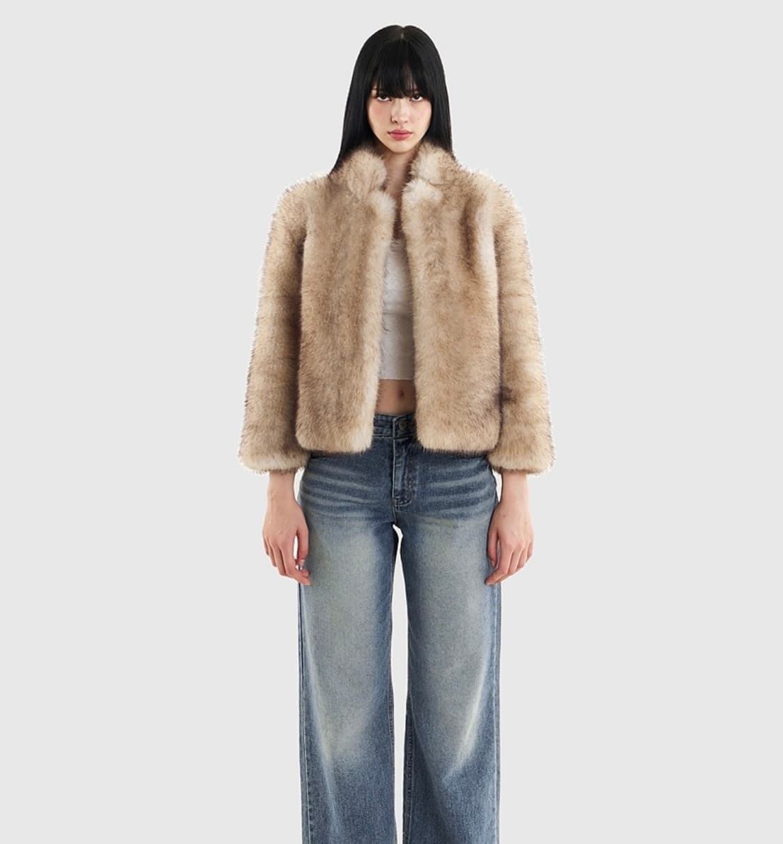 구즈 페이크퍼 20 베이지 상품이미지1