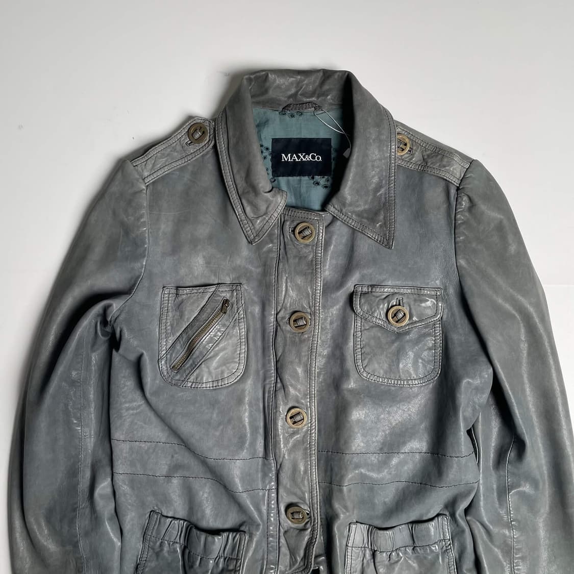 Max&co 그레이 양가죽 자켓 상품이미지2
