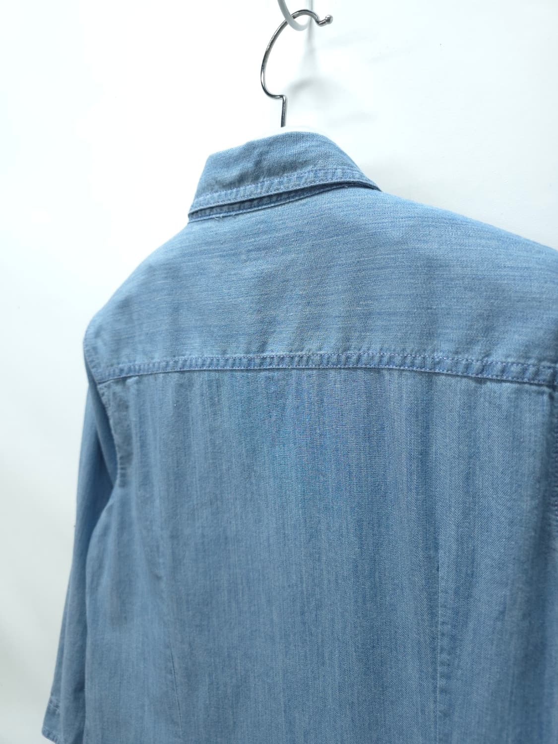 폴로 랄프로렌 슬림핏 샴브레이 라이트 데님 셔츠 원피스(55~55반) 상품이미지9