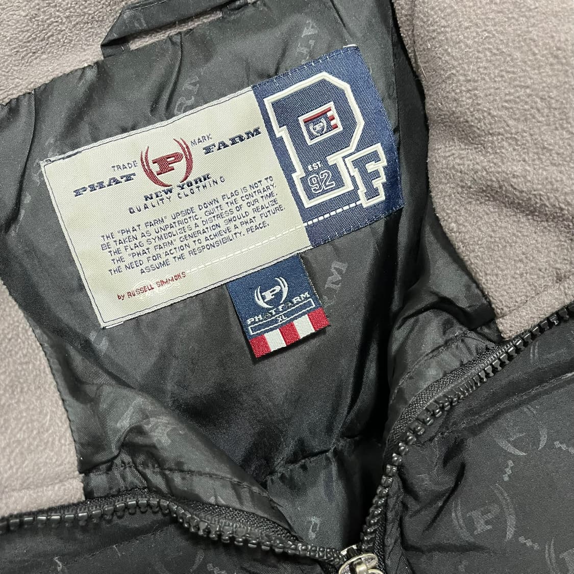 팻 팜 00s 모노그램 로고 패턴 올드스쿨 힙합 패딩 점퍼 상품이미지8