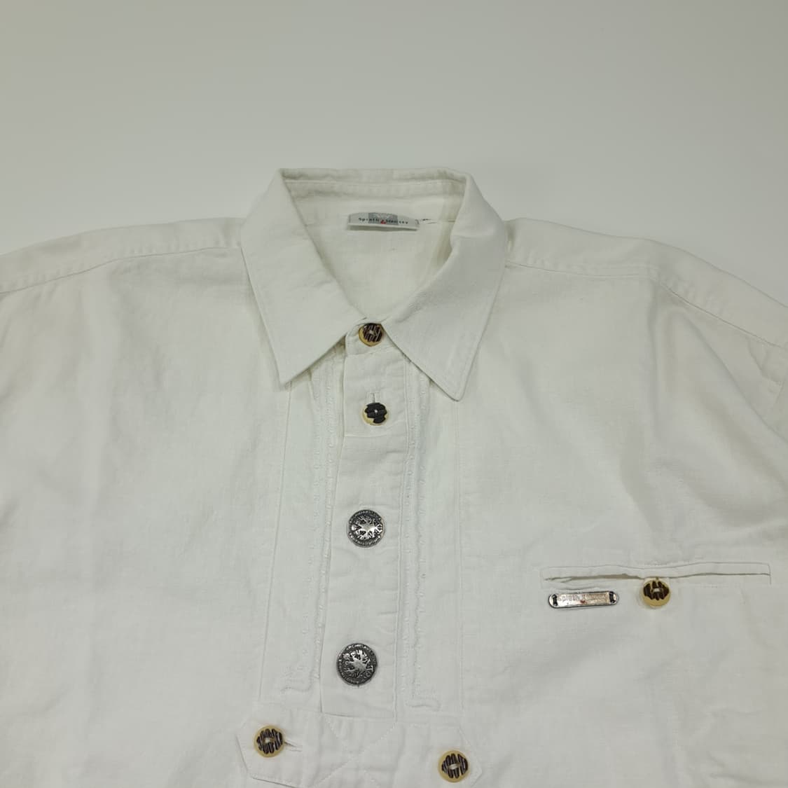 CL669 2XL S&W 00s 린넨 트라흐텐 바바리안 알펜 셔츠 상품이미지2