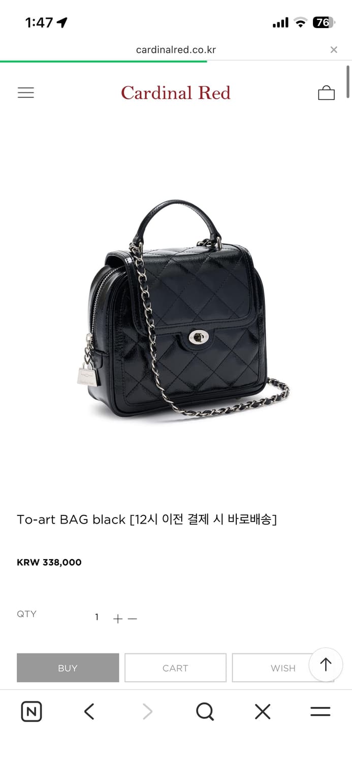 카디널레드 투아트백 블랙  상품이미지1