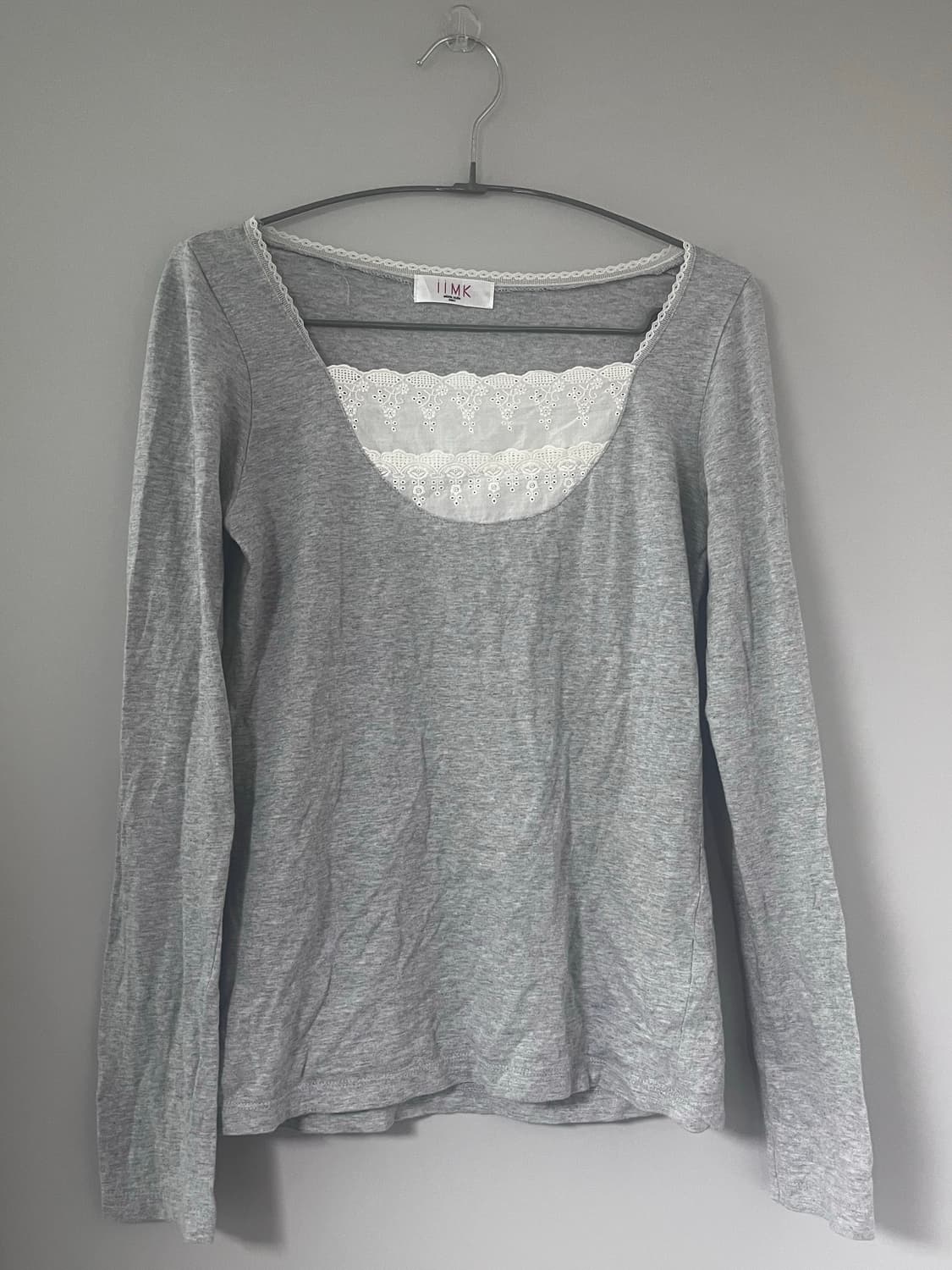 그레이 레이스 롱슬리브 모리 너드 고스로리 로리타 갸루 레이어드 공겜 상품이미지2