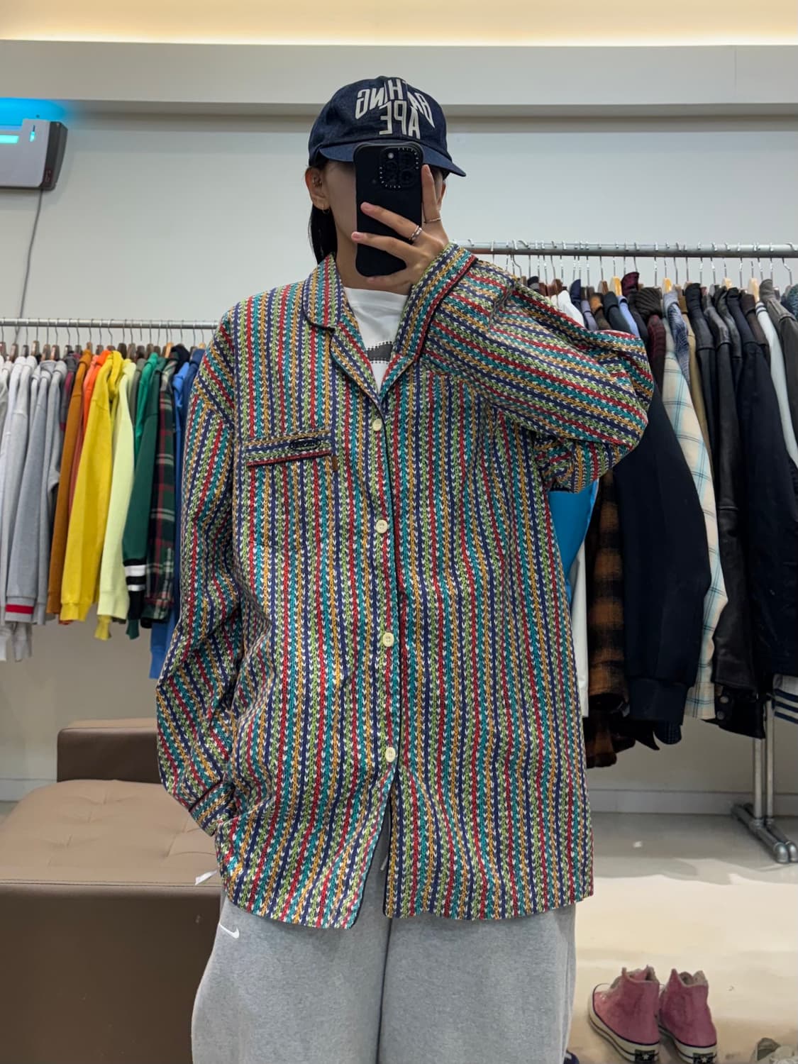 미쏘니 체인패턴 파자마 셔츠 상품이미지5