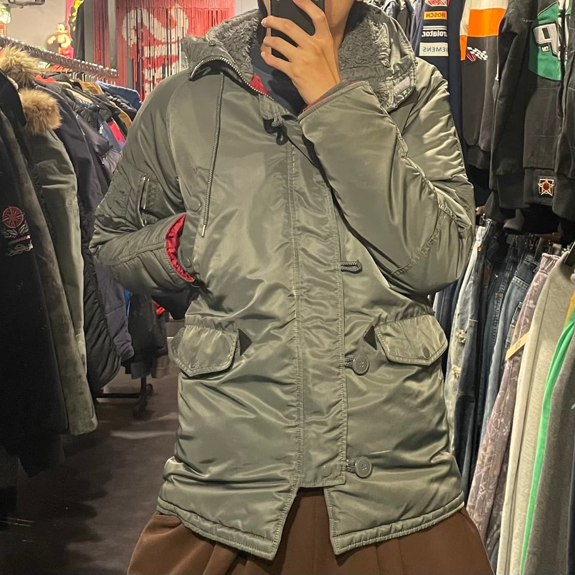 [IM] ALPHA 알파인더스트리 그레이 패딩 상품이미지3