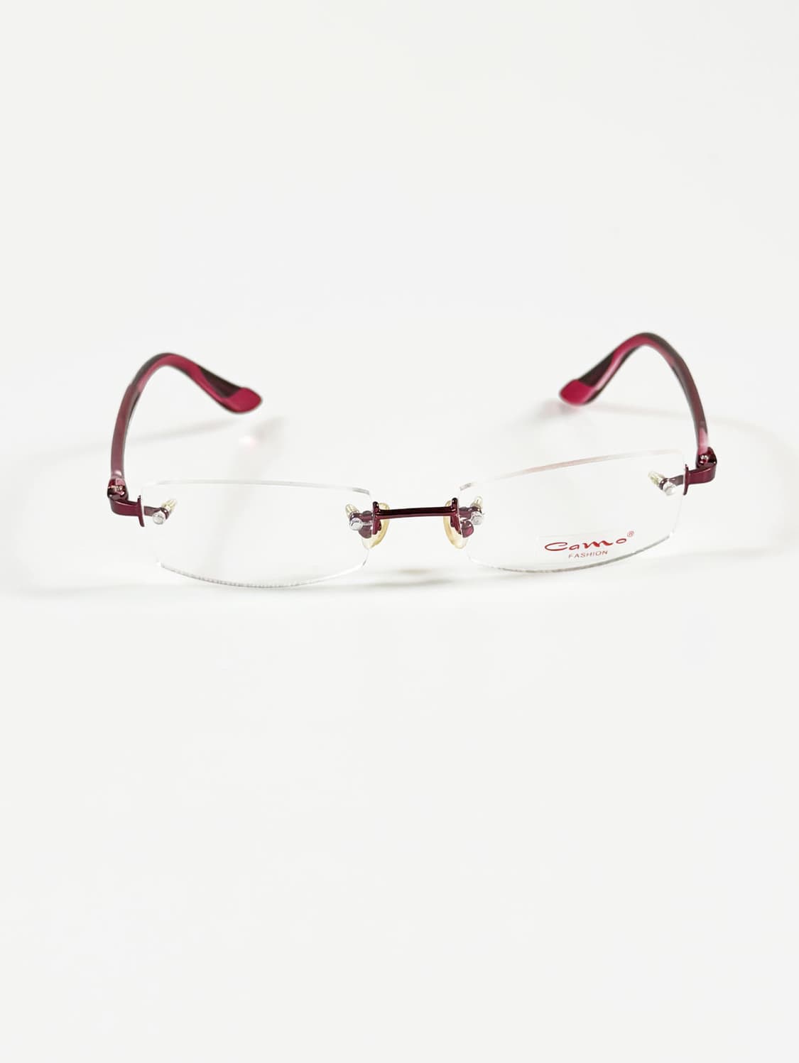 CAMO FASHION 무테 스퀘어 메탈 프레임 빈티지 안경 상품이미지2