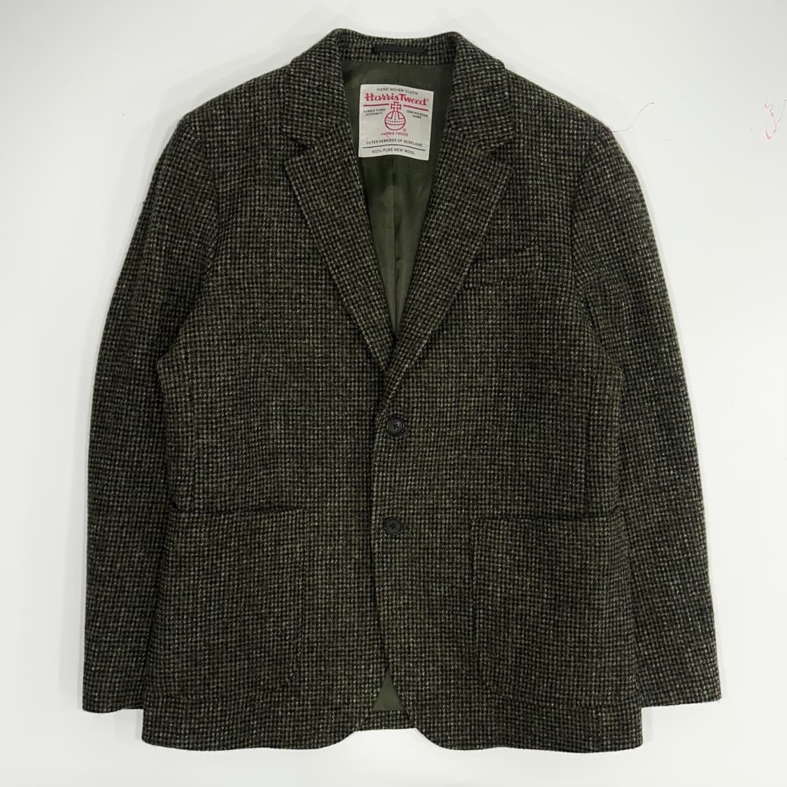 Beanpole  빈폴 체크 앵클 패치 카키 블레이져 상품이미지3