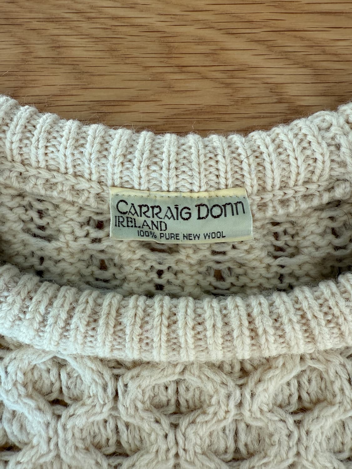 IRELAND 퓨어 울 피셔맨 니트(울마크) 상품이미지5