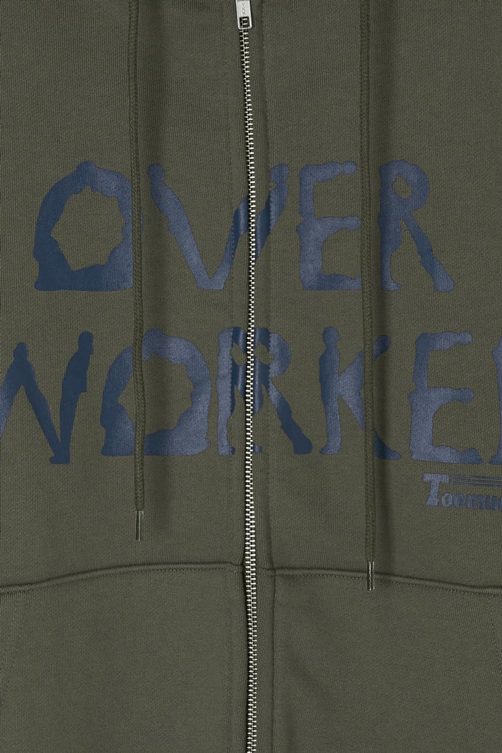 (택O) 투머치택스 오버워크 후드집업 (카키) 상품이미지8