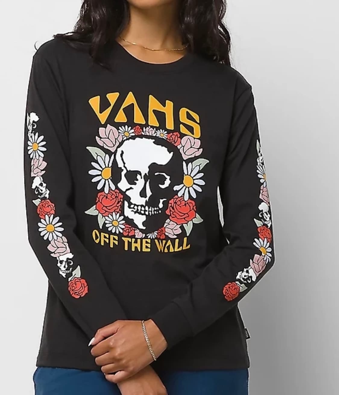 반스 Vans Floral Skull 반스 플로럴 스컬 긴팔티셔츠 상품이미지7